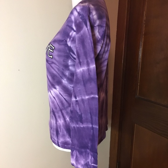 Purple PEACE LOVE RUN 🏃‍♀️ Tie-Dye Thermal Medium - Picture 5 of 7